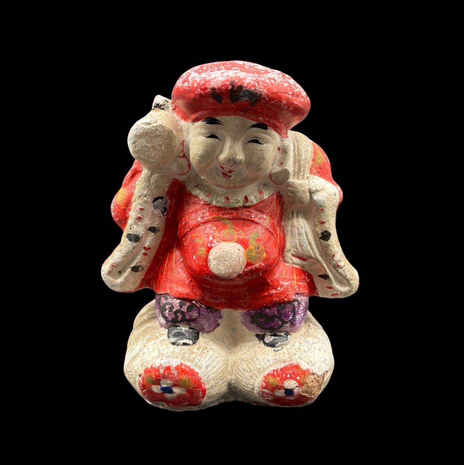大黒天 土人形 七福神 大黒様 縁起物 開運 縁起物 仏像 古美術 仏教