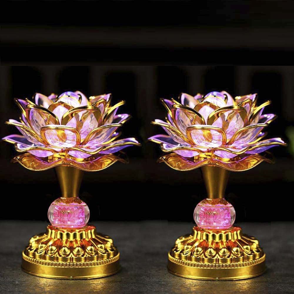 数量限定】ロータス 仏花 蓮華 2個セット USB 光る蓮の花 はすはな