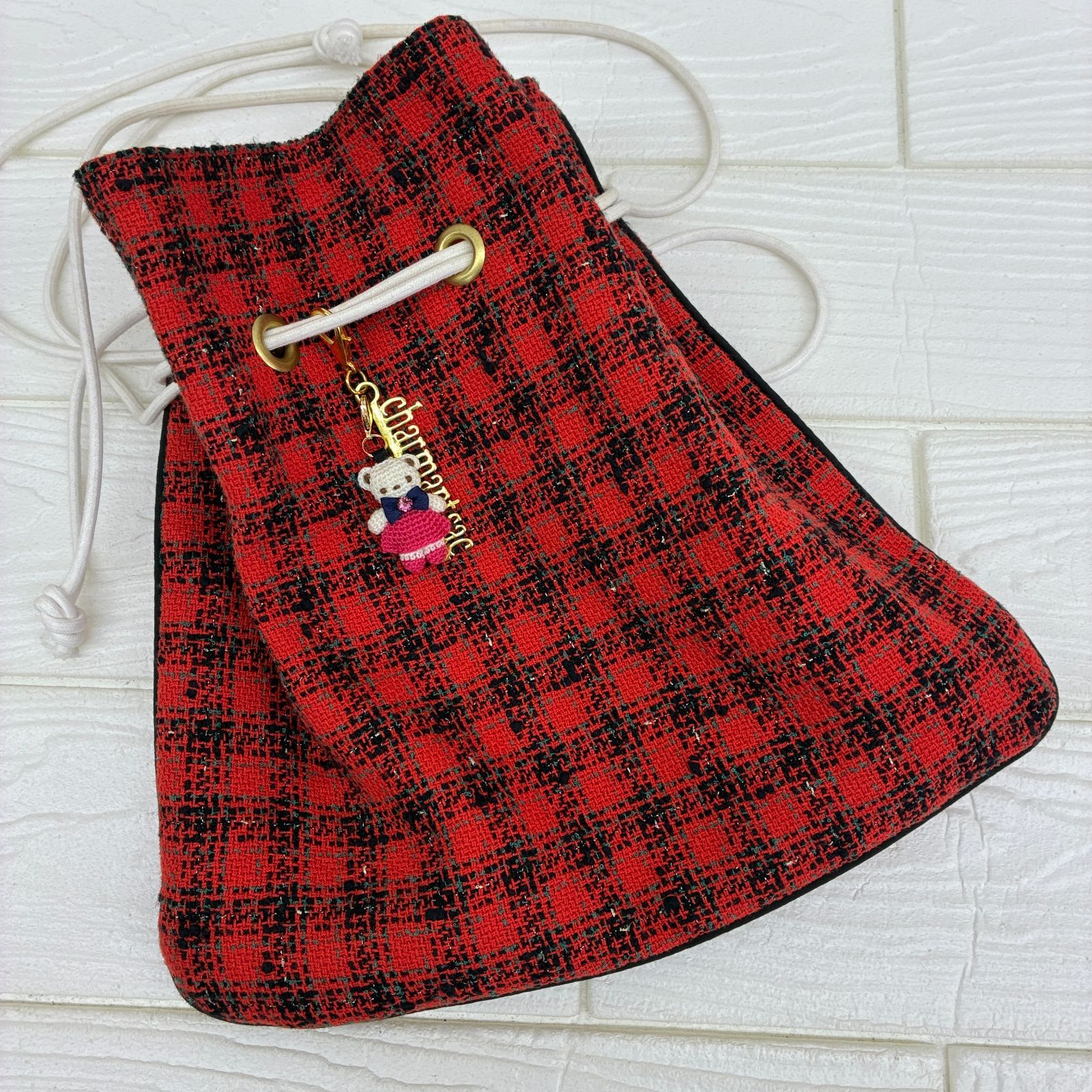 S1201Charmant Sac × familiar 巾着バッグ シャルマントサック