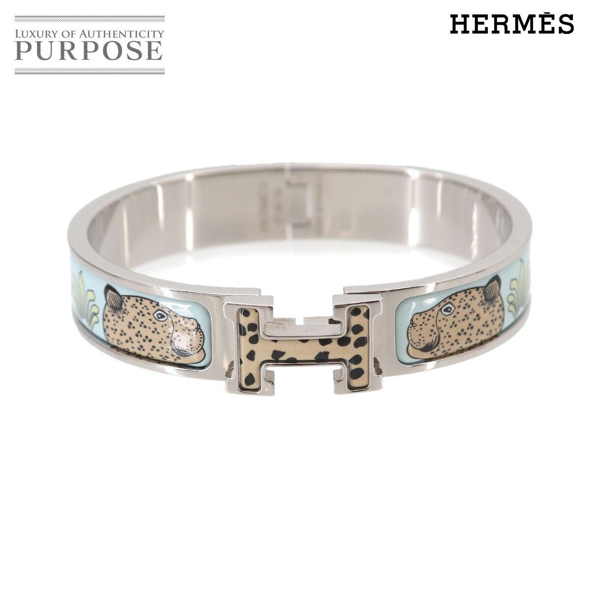 未使用 展示品 エルメス HERMES クリックH PM レ レオパード バングル