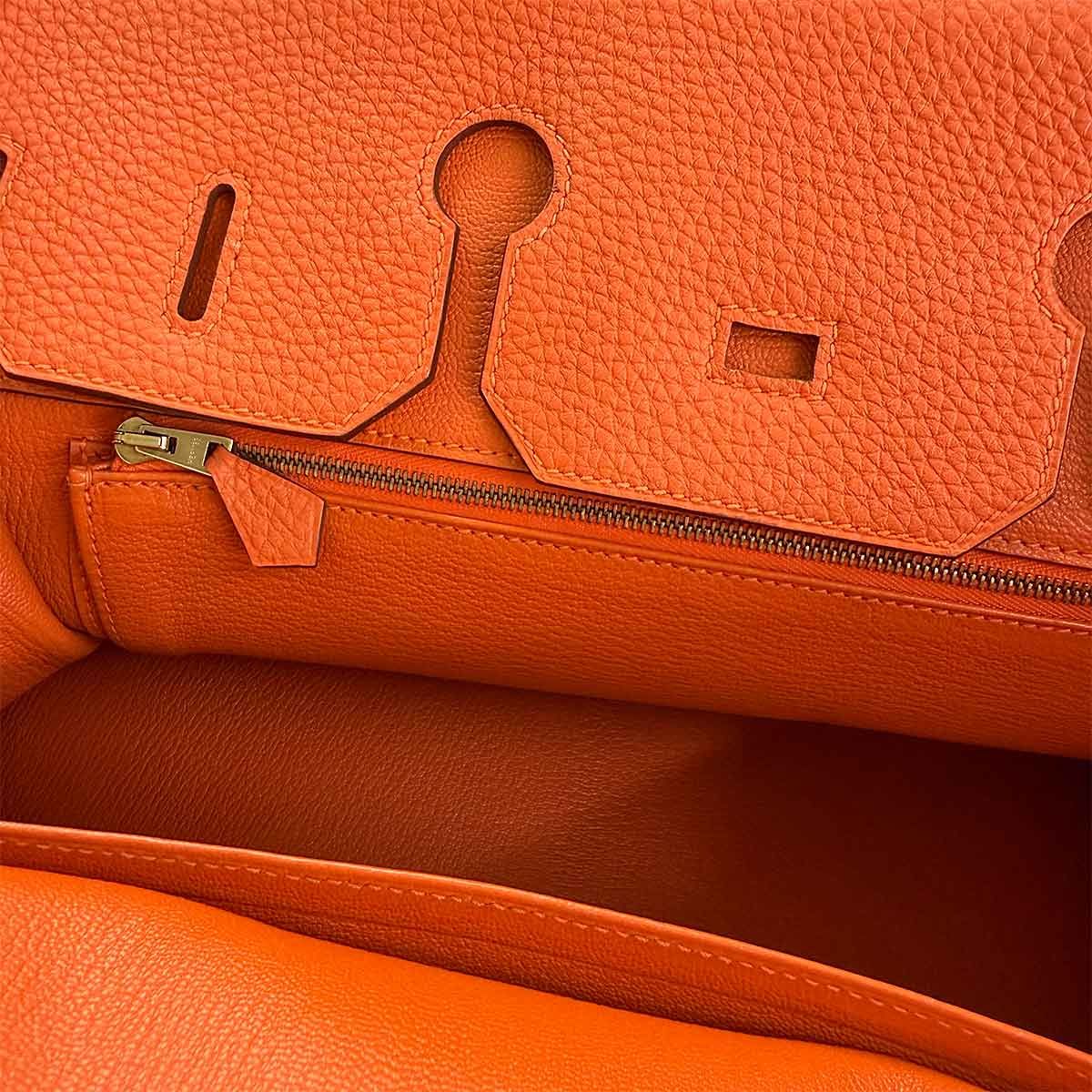 新品同様 エルメス HERMES バーキン35 トゴ フーオレンジ ハンド
