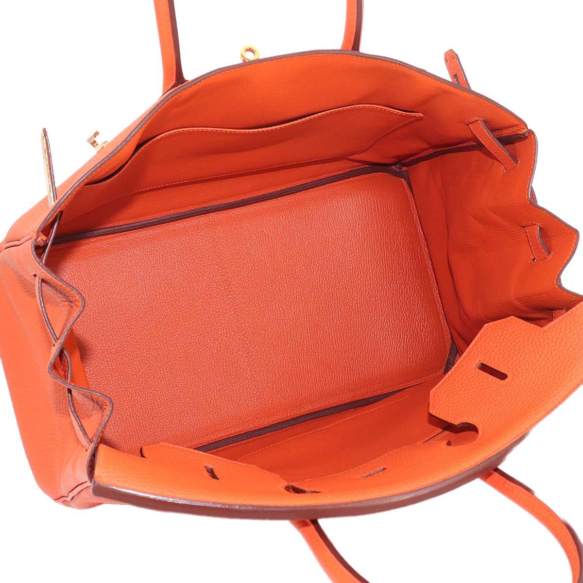 新品同様 エルメス HERMES バーキン35 トゴ フーオレンジ ハンド