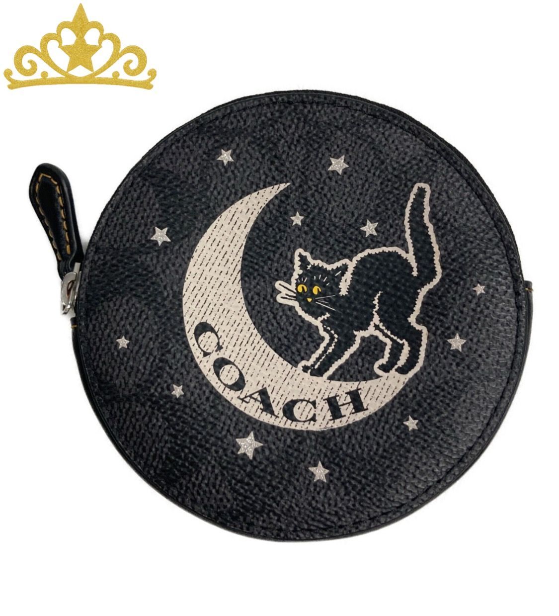 COACH ハロウィン限定 ムーン キャット コンパクト コインケース レディース コーチ