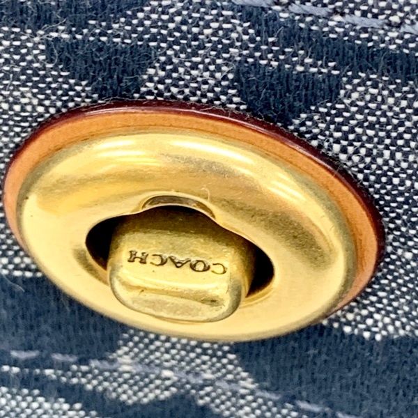 COACH コーチ 2WAY トート 22 シグネチャー シャンブレー ハンドバッグ