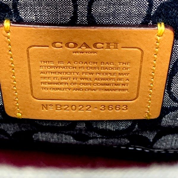 COACH コーチ 2WAY トート 22 シグネチャー シャンブレー ハンドバッグ