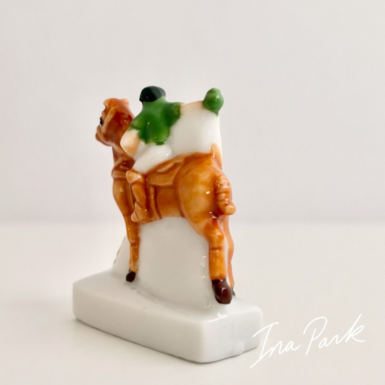 ポロ 競馬のフェーヴ ウマ フェーブ フランス製 ミニチュア 陶器 雑貨 
