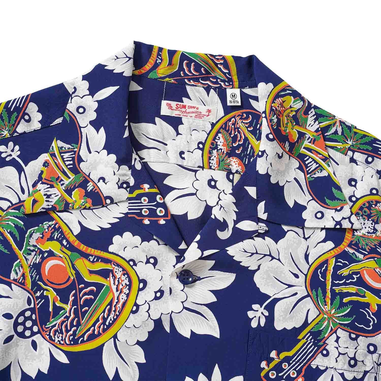 SUN SURF サンサーフ 半袖 アロハシャツ RAYON HAWAIIAN SHIRT