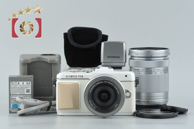 【中古】OLYMPUS オリンパス PEN Lite E-PL7 EZ ダブルズームキット ホワイト