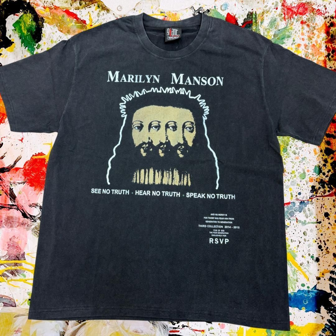 マリリンマンソン レトロ リプリント Tシャツ 半袖 メンズ 新品