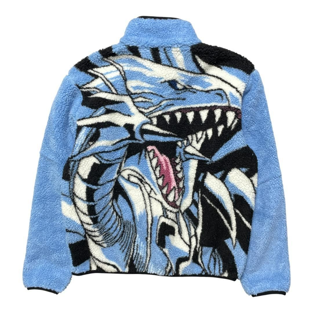 海外公式 オフィシャル HYPLAND×YuGiOh! 遊戯王 ブルーアイズホワイトドラゴン シェルパジャケット フリースジャケット メンズM ボアジャケット 新品 未使用 AA0414