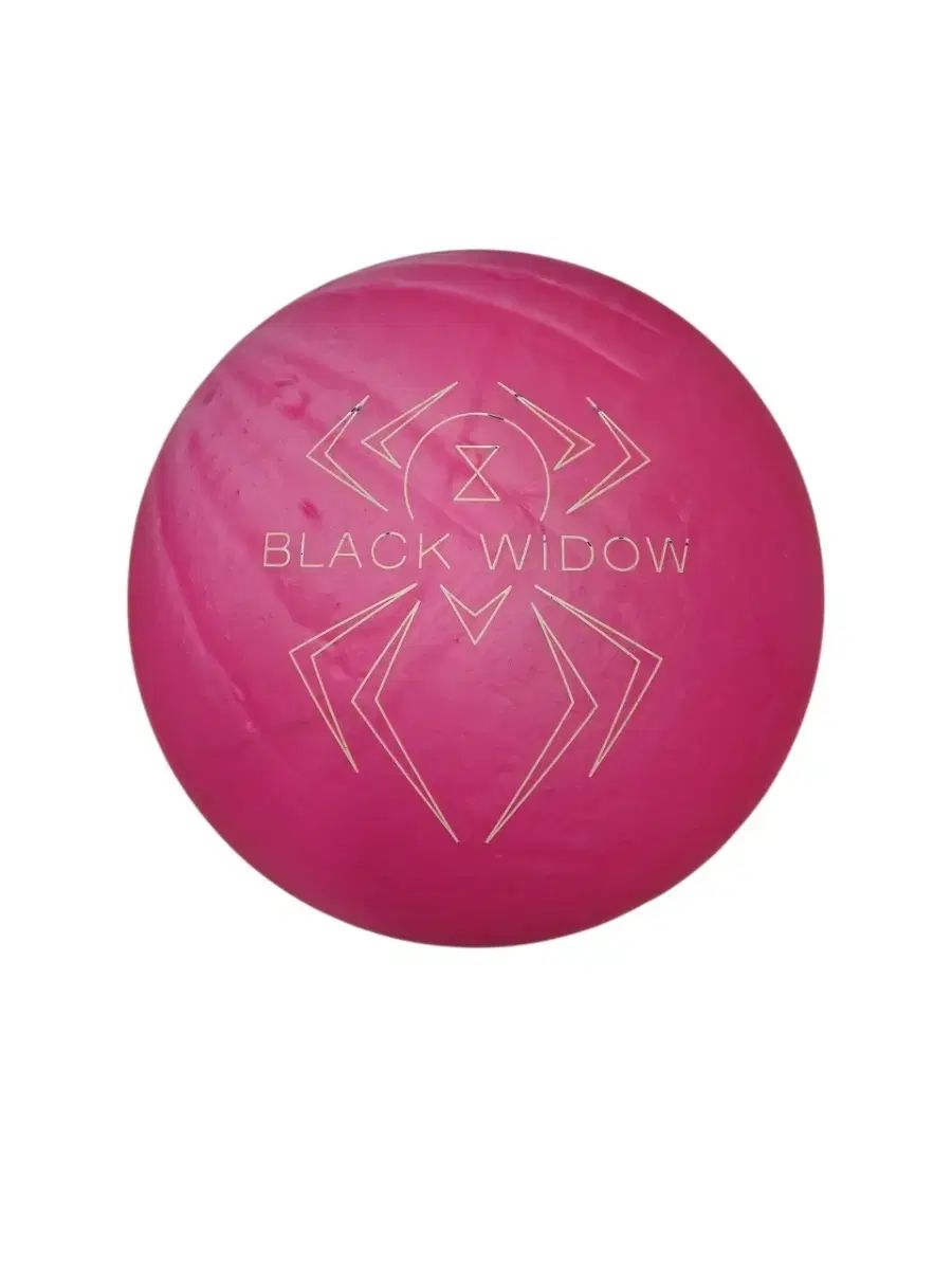 中古ボーリングボール 復元完了 15p トゥーフィンガー black widow（ブラックウィドウ） ウレタン ピンク 左