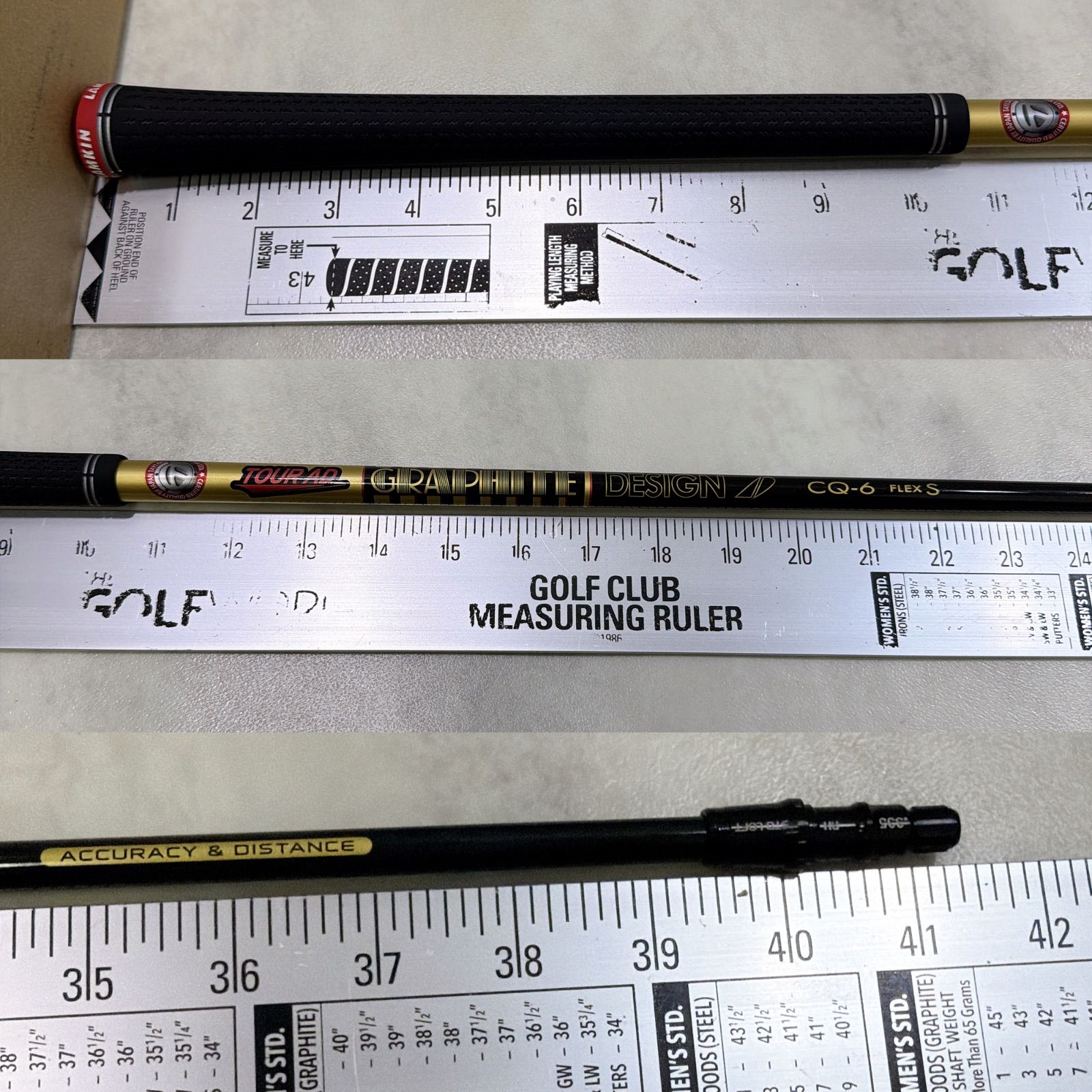 純正カスタム 美品 テーラーメイドスリーブ TourAD CQ-6S グラファイト