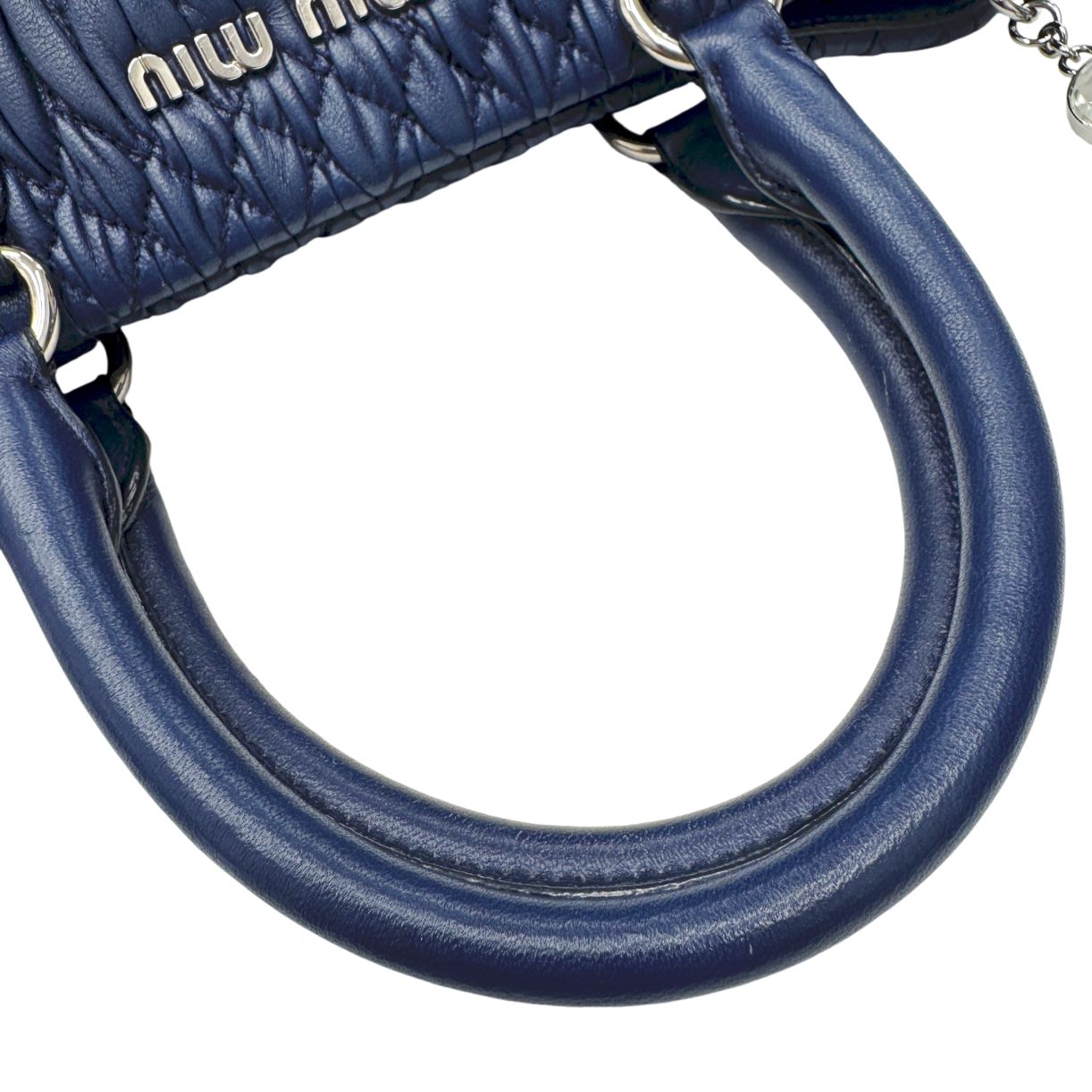 中古】MIUMIU ミュウミュウ マテラッセ ナッパクリスタル レザー