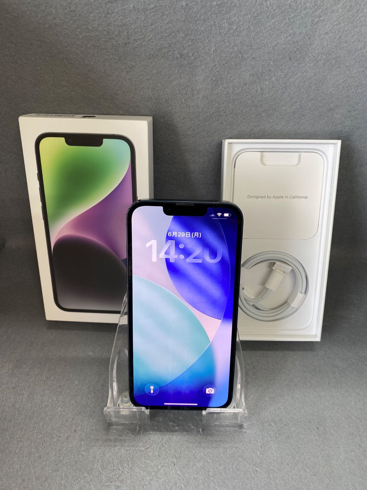 美品 国内版 SIMフリー iPhone14 128GB ミッドナイト色
