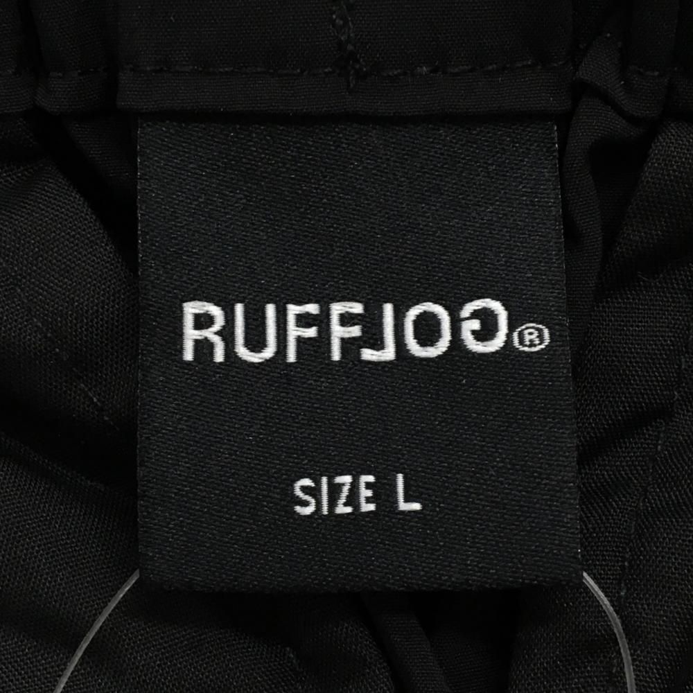 TNRCN RUFFLOG ナイロンパンツ　ブラック　Mサイズ　美品 新品】ラフロッグ パンツ 黒 ナイロン ロゴ刺しゅう メンズ L ゴルフ