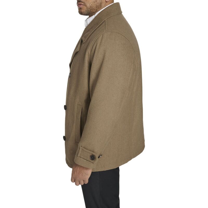 ドッカーズ メンズ アウター ジャケット・ブルゾン トール コート Big Tall Dockers Double Breasted Peacoat Chocolate チョコレート｜詳細画像