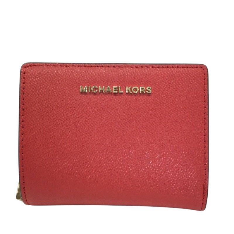 MICHAEL　KORS【マイケルコース】二つ折り財布　コンパクトウォレット　32T9GF6Z8L　レザー　レッド【中古品/USED-AB】質屋　かんてい局那覇店　ｎ310196927300076