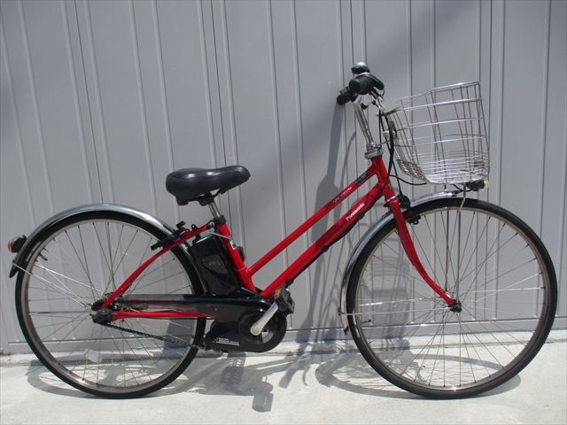 【大阪で引取】Panasonic 電動アシスト自転車13.2Ah 26インチ　赤 F251☆整備済み☆完成車発送☆中古電動自転車【 Panasonic リチウム
