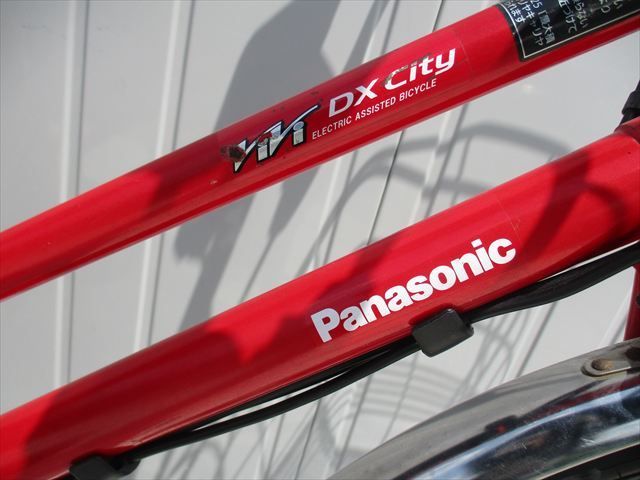 Panasonic vivi DX 赤 中古電動自転車 パナソニック ビビDX 24インチ