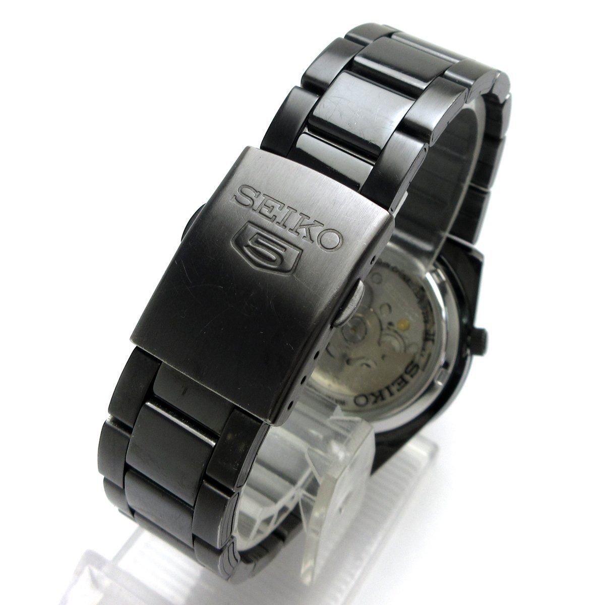 SEIKO セイコー セイコー5 オートマチック メンズ デイデイト 黒 7S26