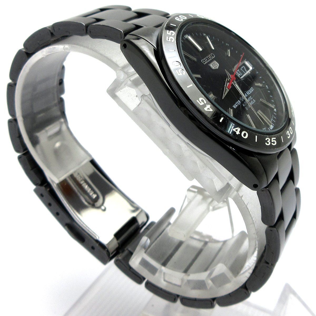 SEIKO セイコー セイコー5 オートマチック メンズ デイデイト 黒 7S26