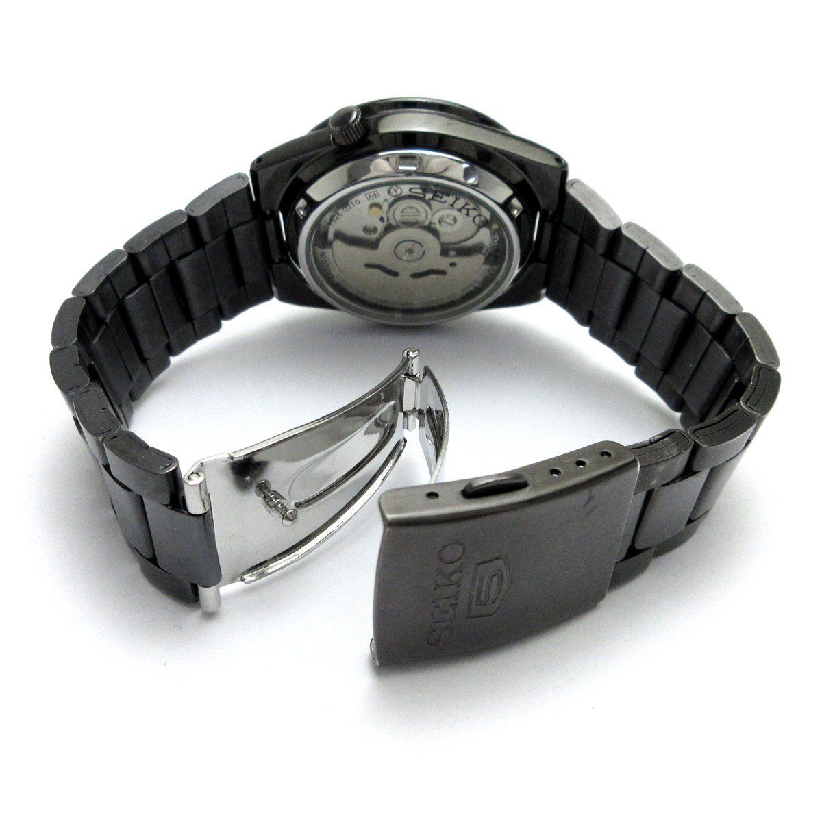 SEIKO セイコー セイコー5 オートマチック メンズ デイデイト 黒 7S26
