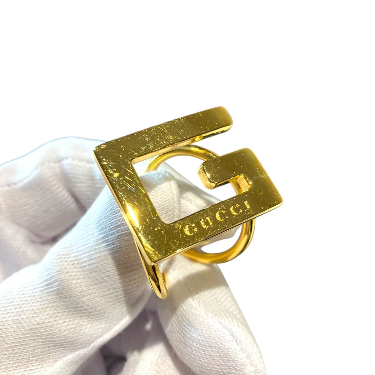 グッチ GUCCI ロゴ スカーフリング GP ユニセックス - メルカリ