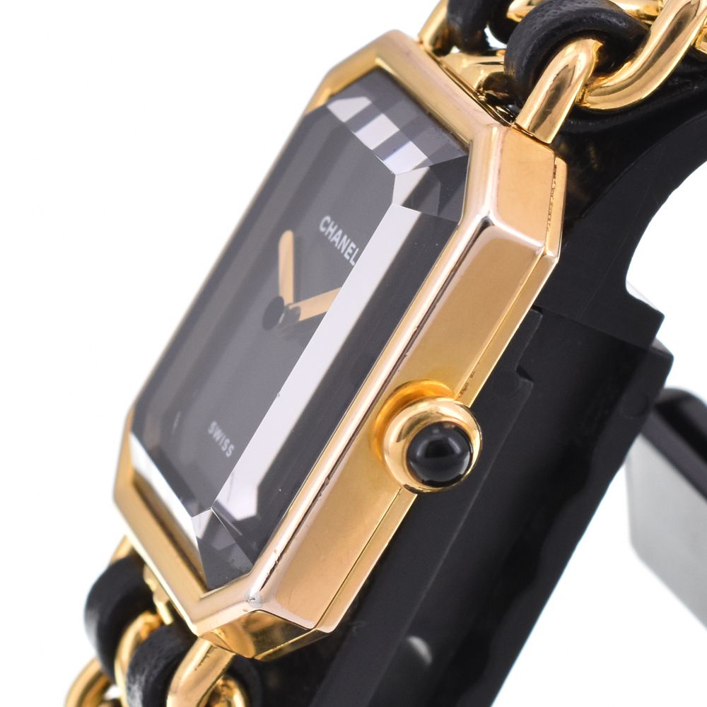 値下 シャネル CHANEL H0001 プルミエール GP/レザー クォーツ