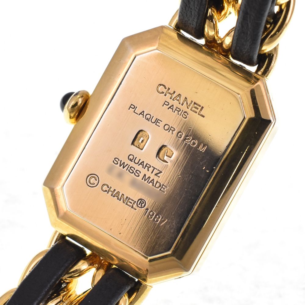 値下 シャネル CHANEL H0001 プルミエール GP/レザー クォーツ