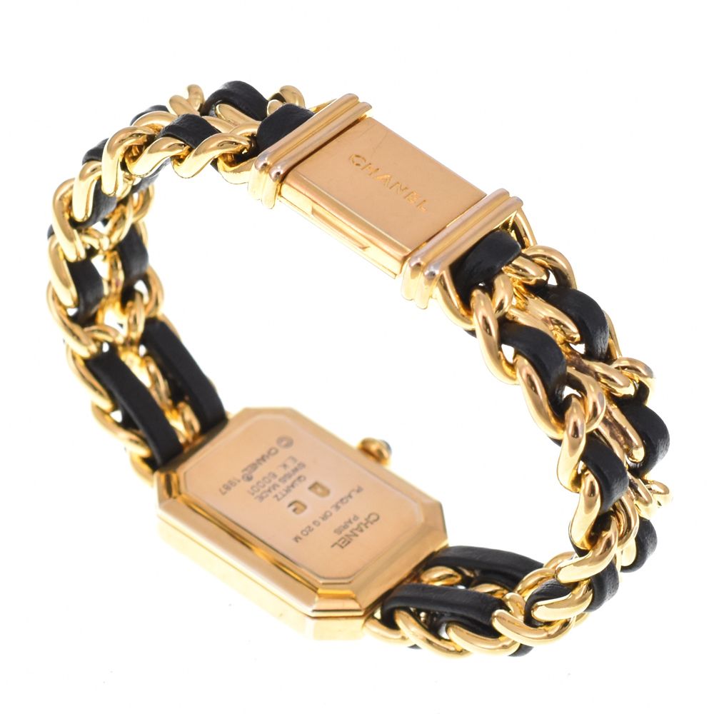値下 シャネル CHANEL H0001 プルミエール GP/レザー クォーツ