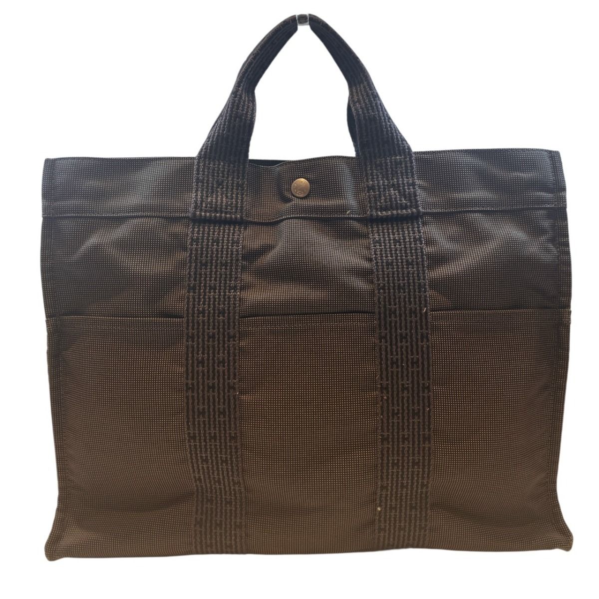 エルメス HERMES トートMM エールライン トートバッグ キャンバス ユニ