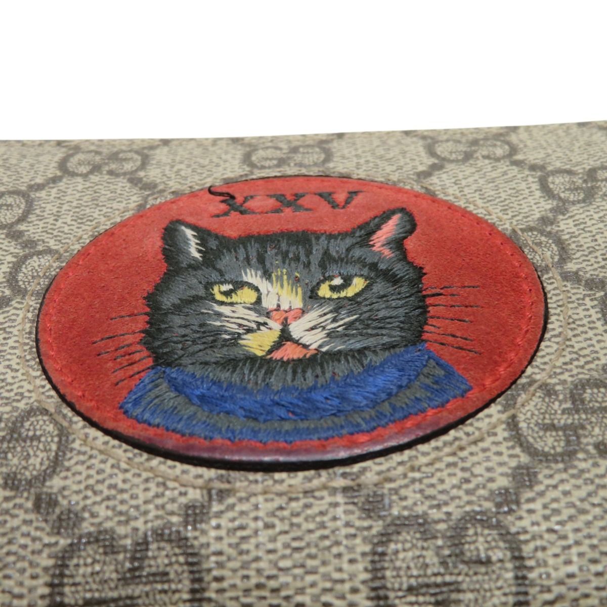 グッチ GUCCI ミスティックキャット GGスプリーム 長財布 GGスプリーム