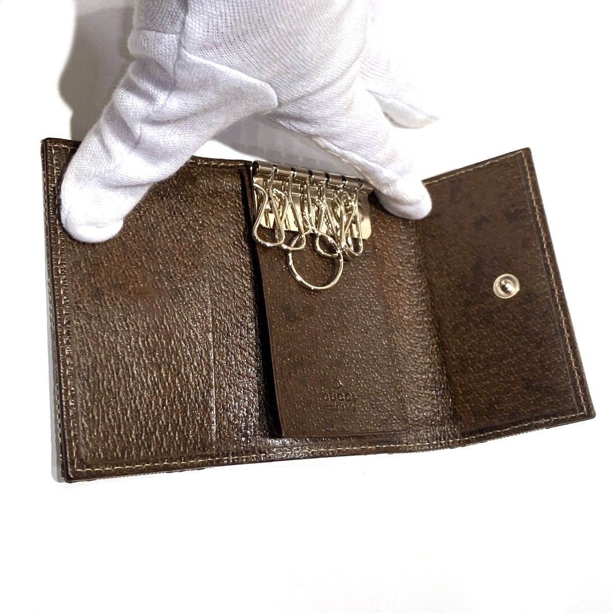 グッチ GUCCI GGキャンバス キーケース キャンバス レザー 120925 ユニ