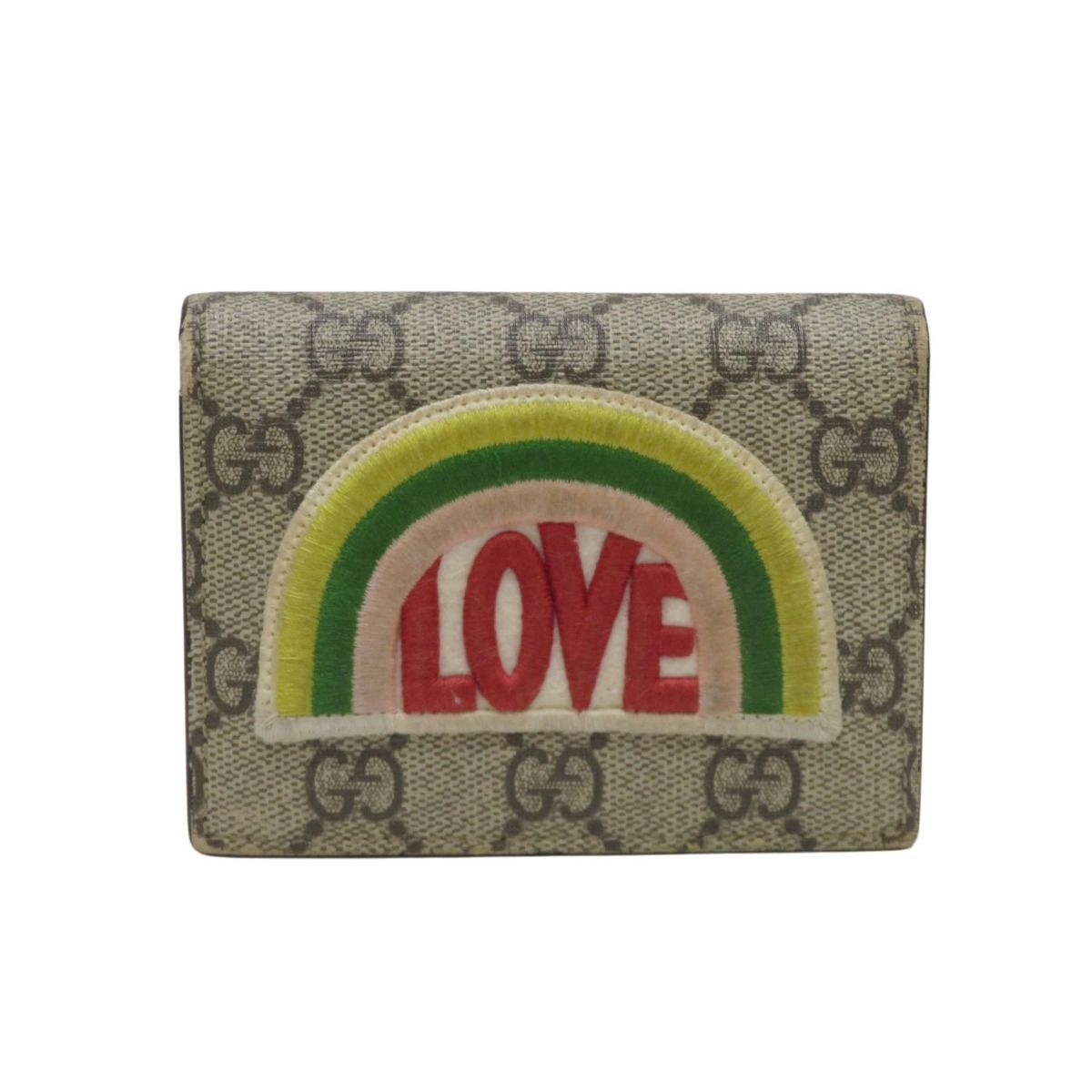 グッチ GUCCI ハーフウォレット GGスプリーム 二つ折り財布 PVC レザー 476412 レディース