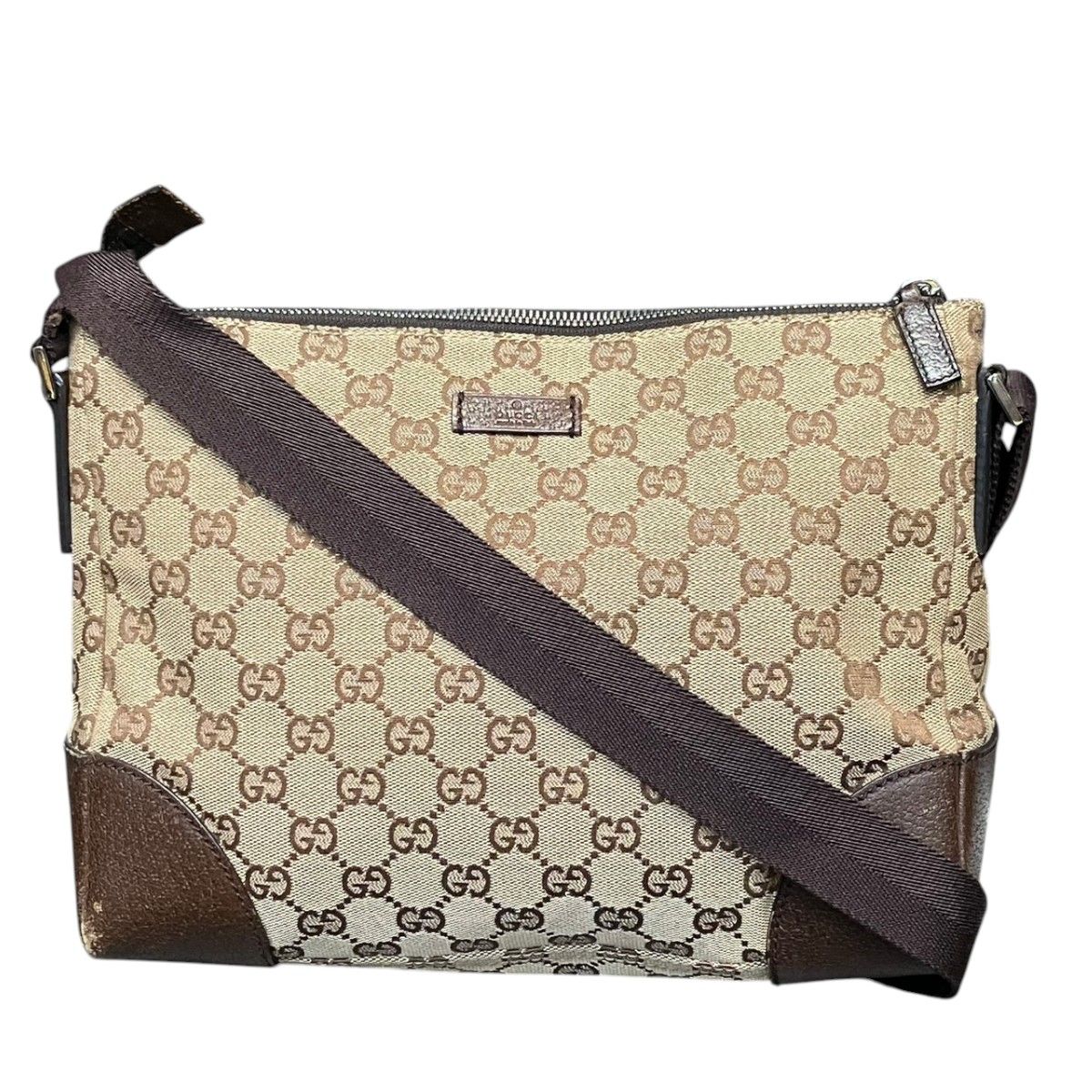 グッチ GUCCI GGキャンバス ショルダーバッグ キャンバス レザー