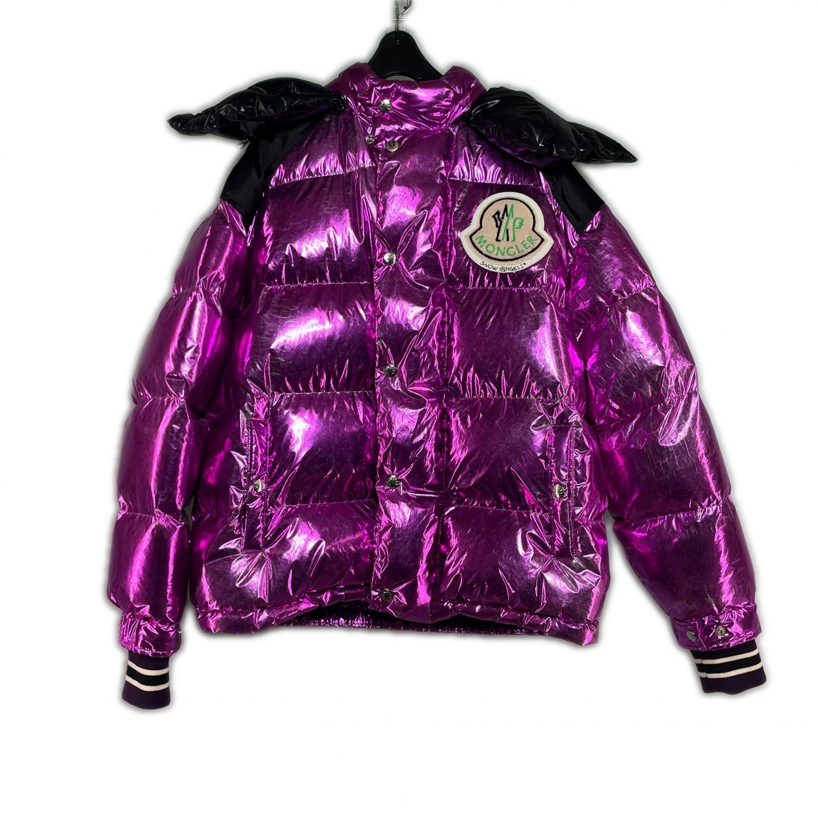 MONCLER パープル ピンク　ダウンジャケット MONCLER モンクレール Palm Angels コラボ TIM バックロゴワッペン