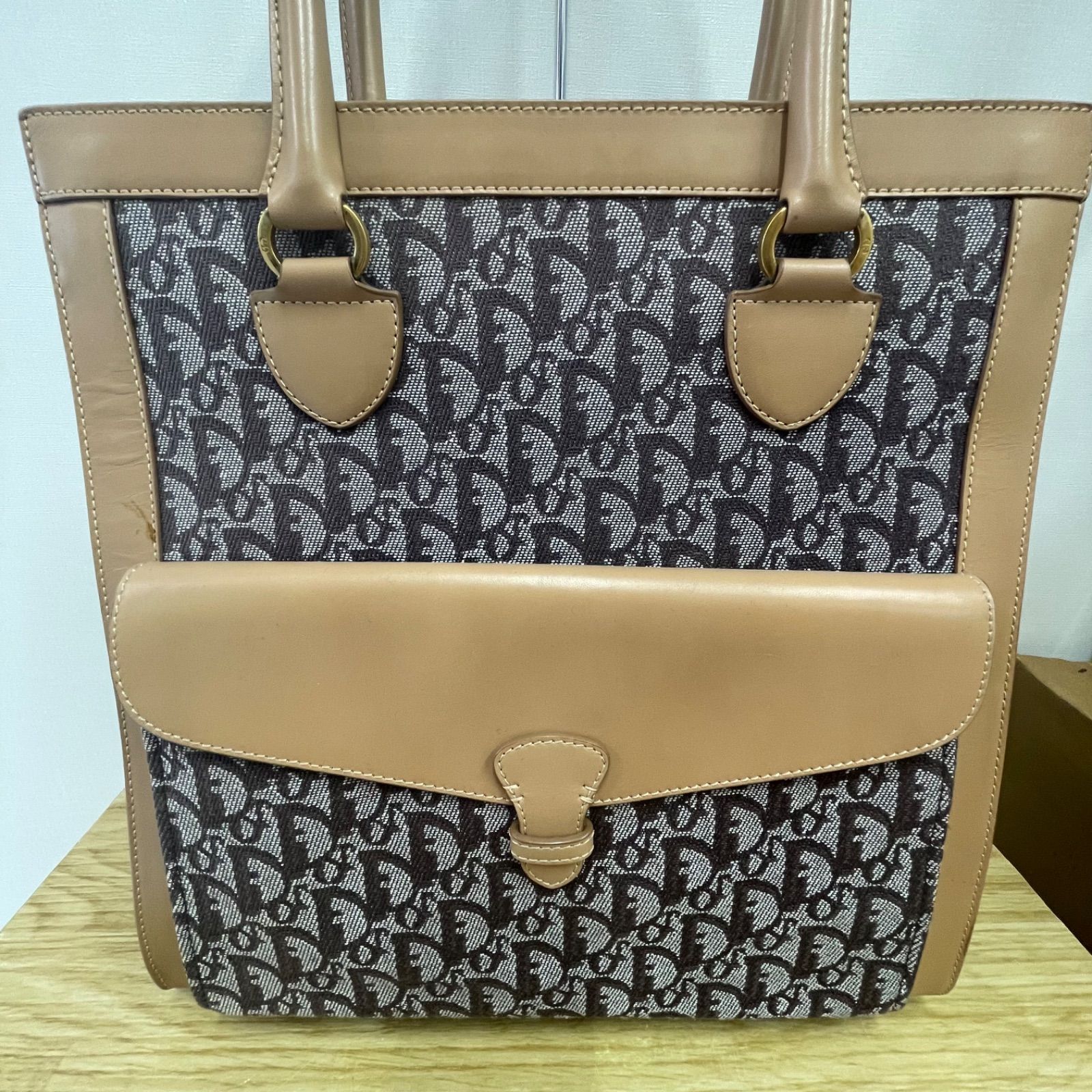 □クリスチャンディオール Christian Dior トロッター柄 ヴィンテージ