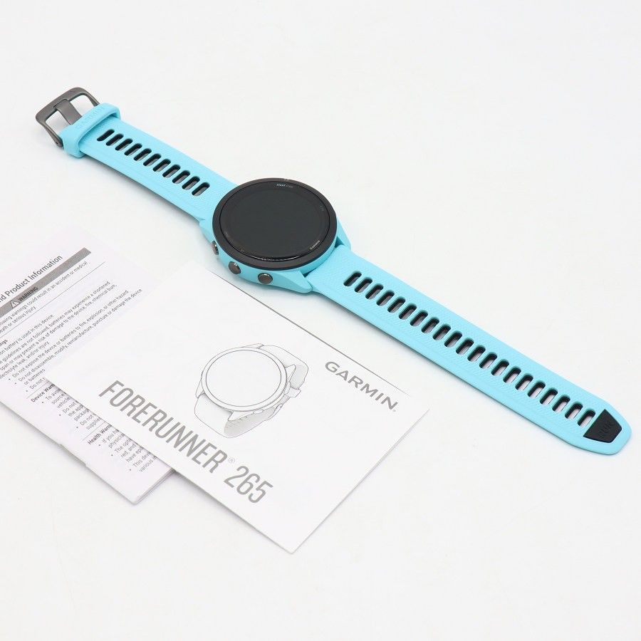 【美品】GARMIN Forerunner 265 010-02810-42 Aqua スマートウォッチ フォアランナー ガーミン 本体
