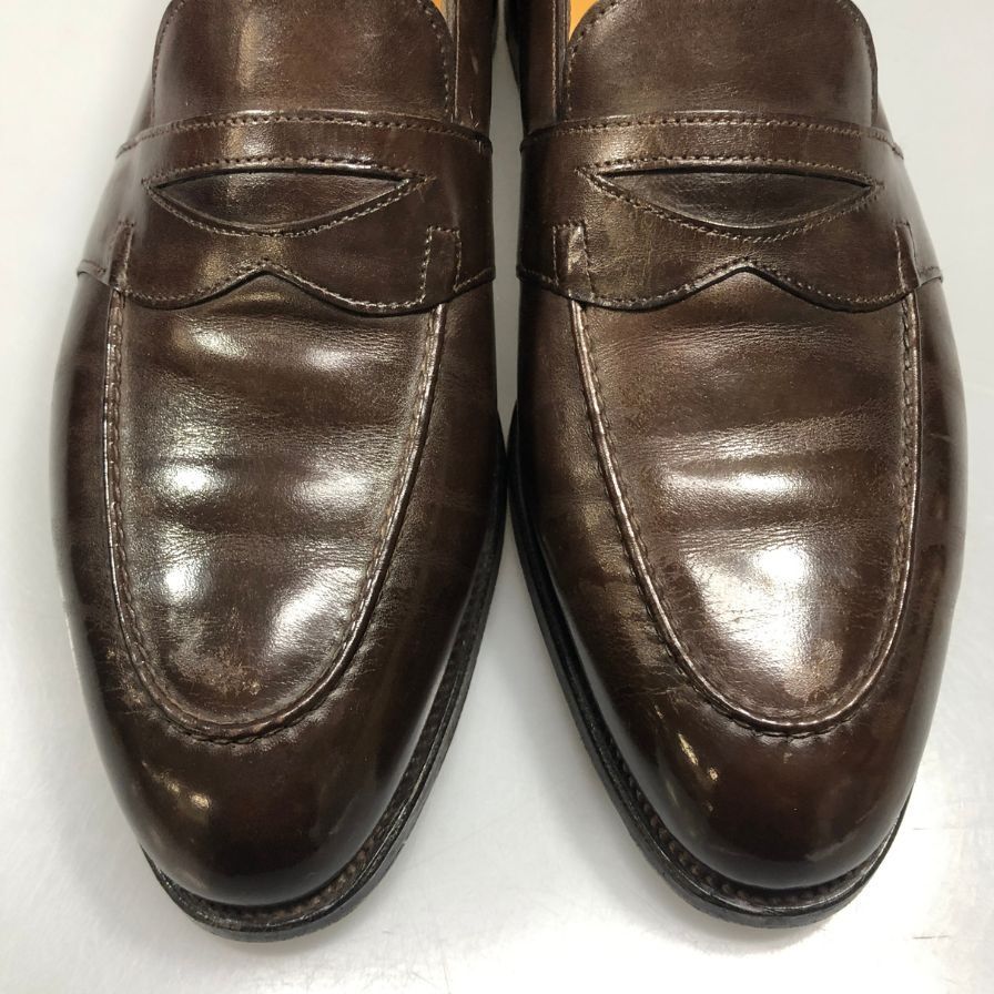 ジョンロブ ローファー フルストラップ フェンコート 4098ラスト レザー メンズ ブラウン サイズ6.5E JOHN LOBB FENCOTE ローファー 約25.5cm【LA】【中古】 ジョンロブ ローファー フルストラップ フェンコート 4098ラスト