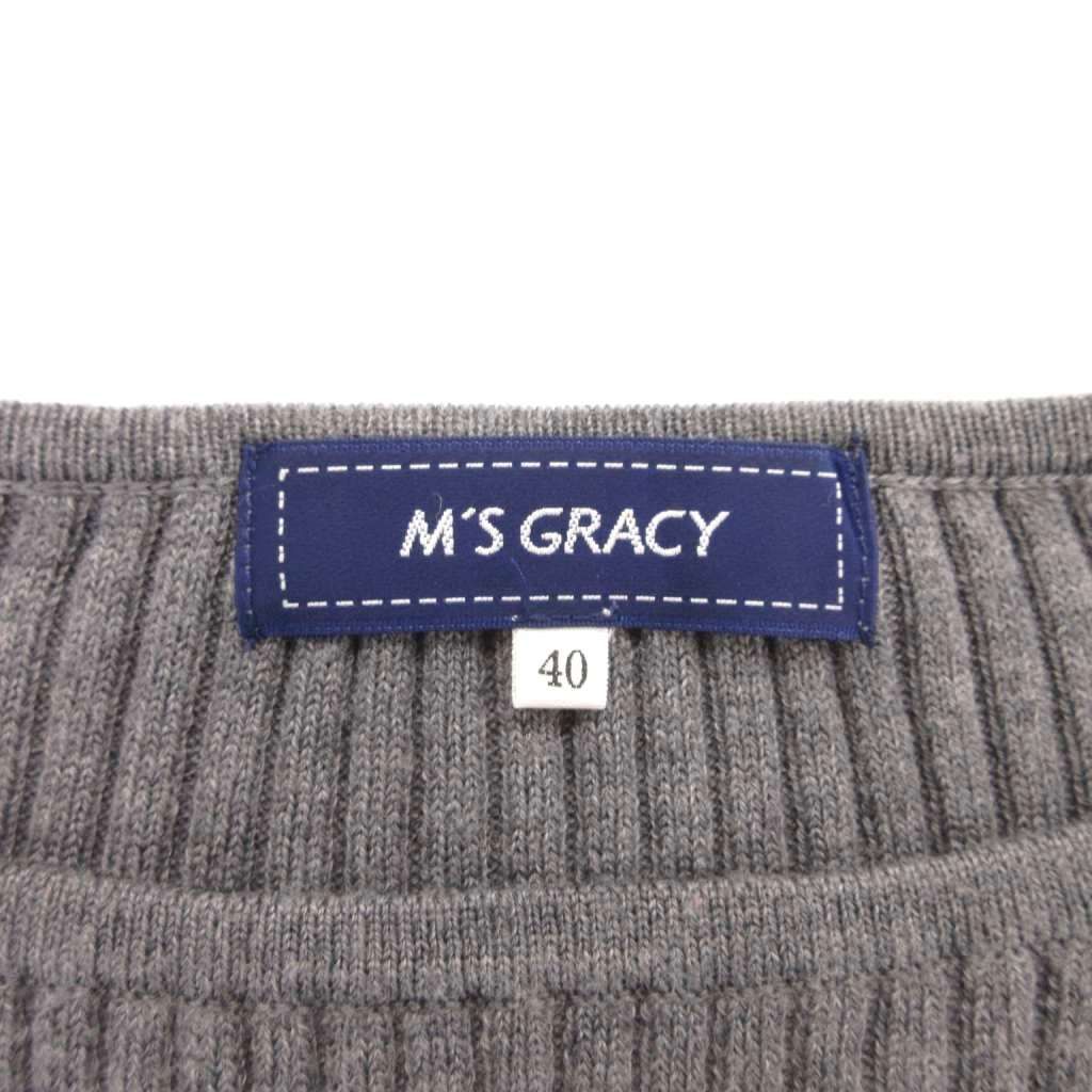 エムズグレイシー M'S GRACY ニット セーター ウエストリボン 40