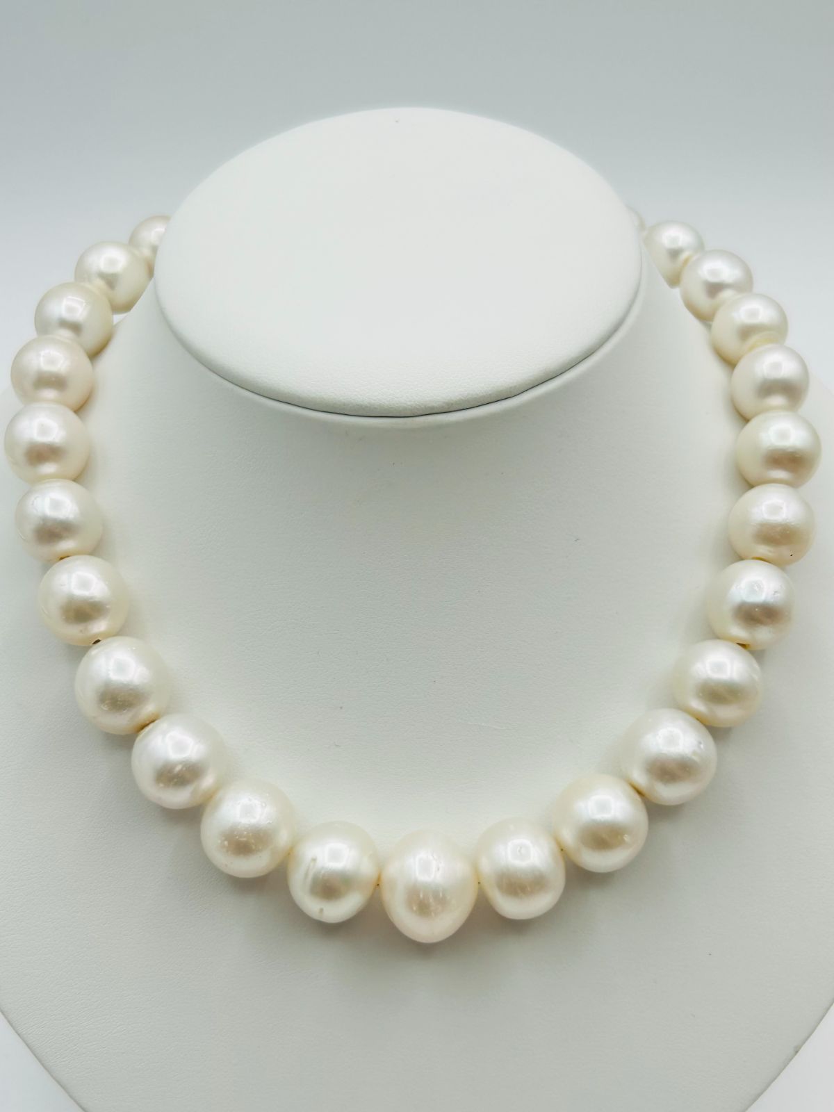 「ビッグサイズ！」南洋 白蝶 パール ネックレス 約12.0～17.5ｍｍ South Sea Pearl