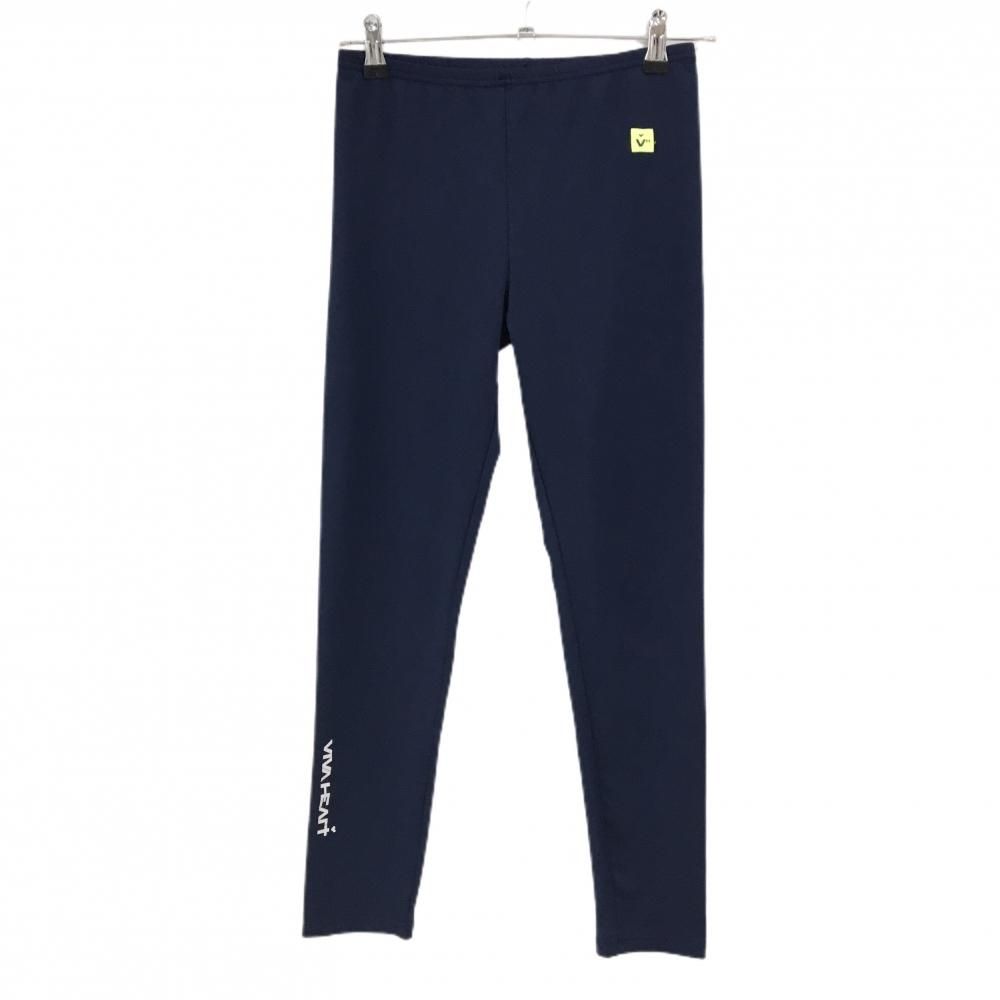 美品】ビバハート レギンス付スカート ネイビー ロゴ刺しゅう 裏地付き 