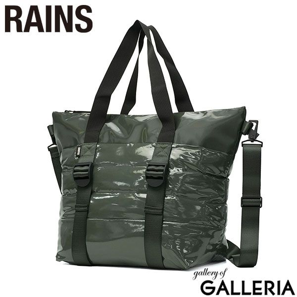 レインズ トートバッグ メンズ レディース 大きめ A4 ファスナー付き RAINS 軽量 軽い 撥水 防水 横 ショルダー 14010 Swamp