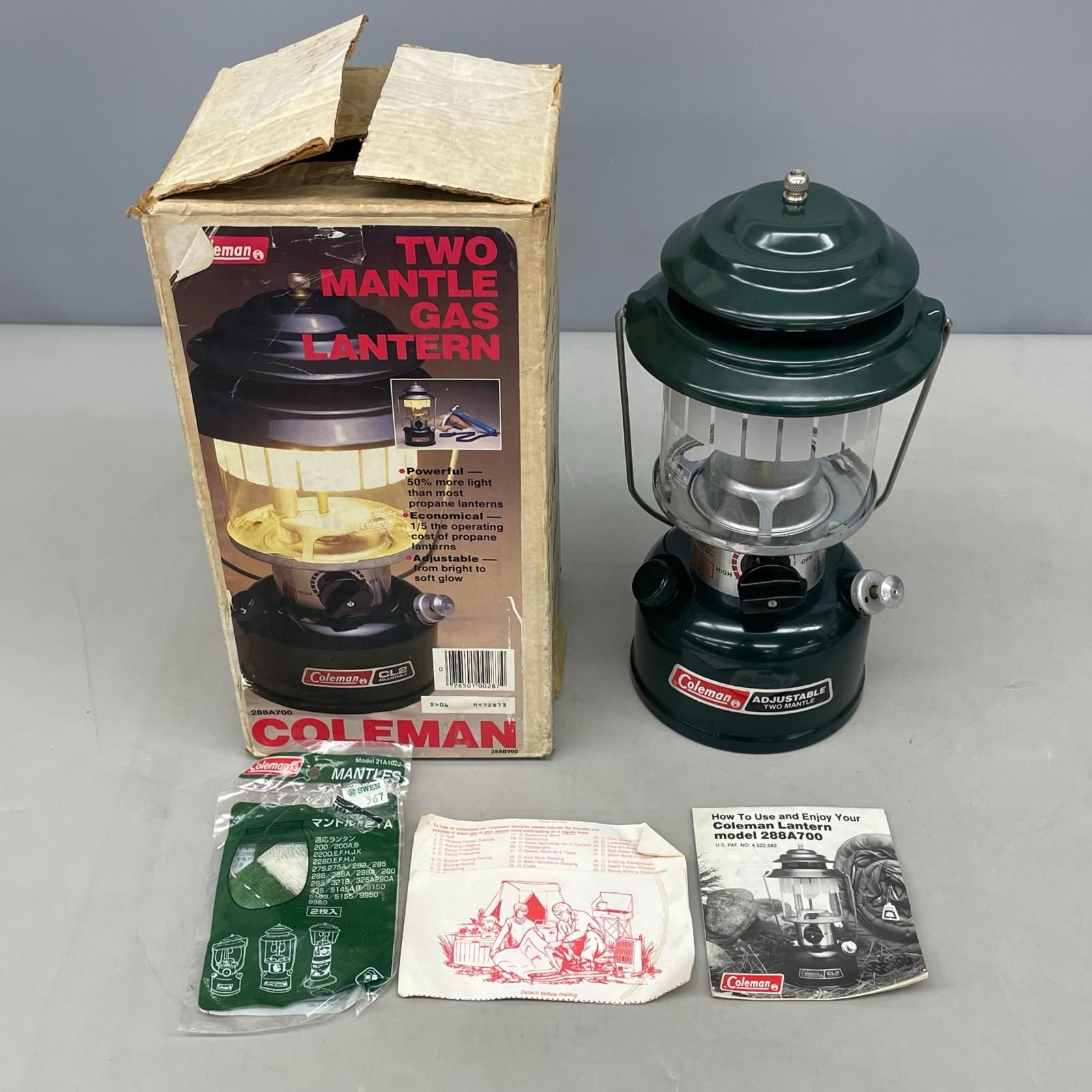 Coleman 1987年製 コールマンランタン ツーマントル ケース付き