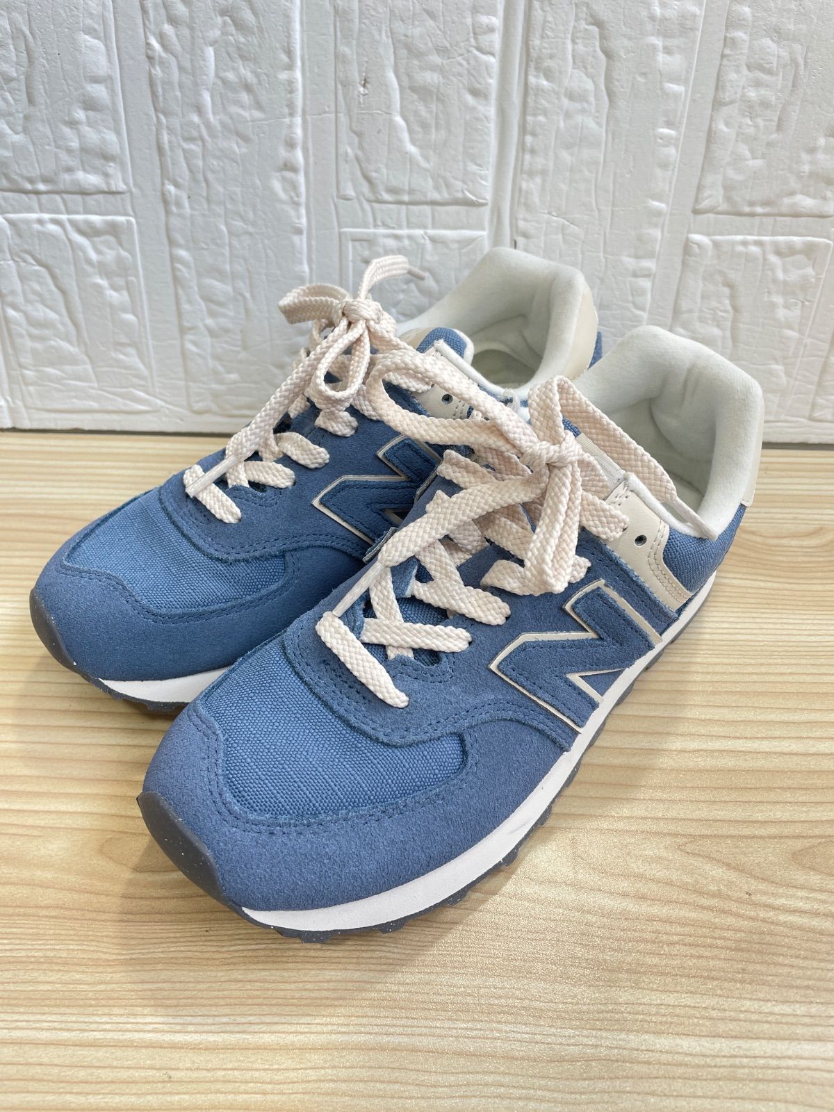【箱なし美品】New Balance スニーカー WL574RBS 23.5cm NB ブルー レディース