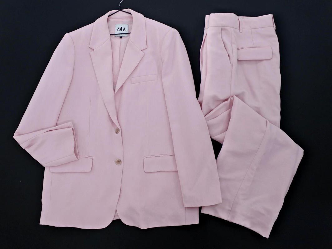 ZARA ザラ セットアップ ジャケット パンツ スーツ size上M 下S/ピンク