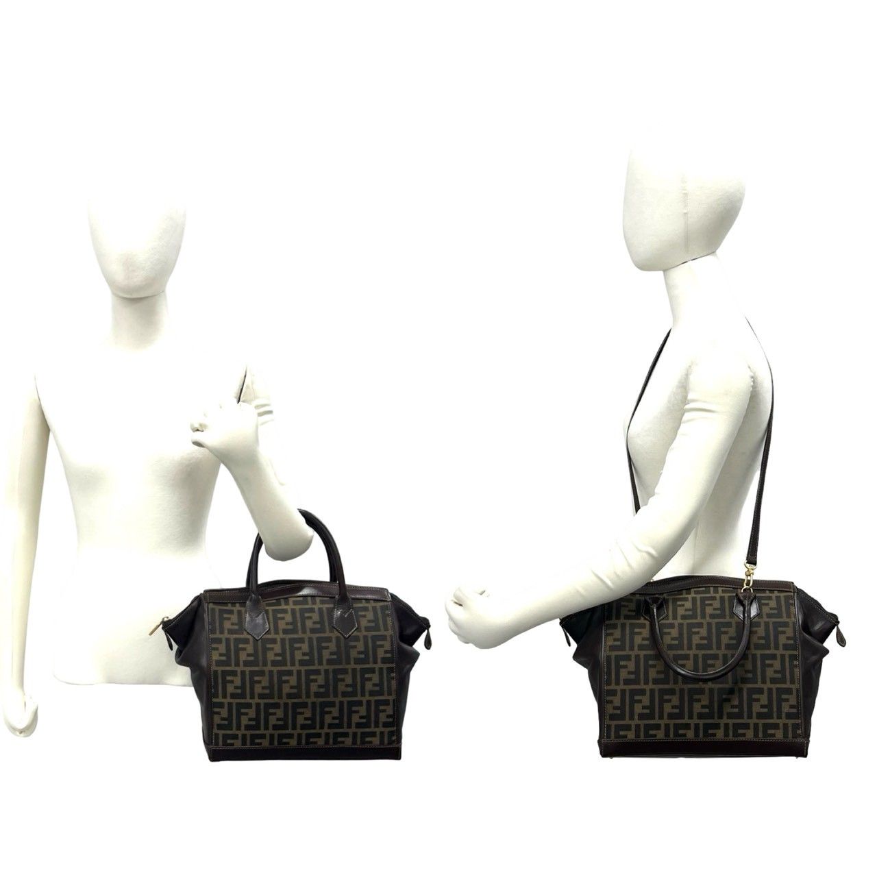 極 美品 袋付き FENDI フェンディ ヴィンテージ ズッカ FF ロゴ 柄