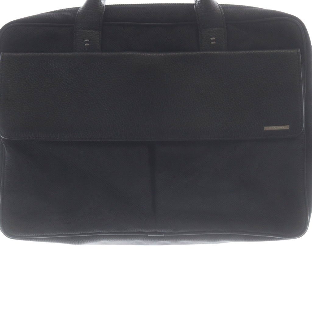 エルメネジルドゼニア Ermenegildo Zegna ナイロンレザービジネスバッグ 黒 エルメネジルドゼニア Ermenegildo Zegna ナイロンレザービジネスバッグ 黒