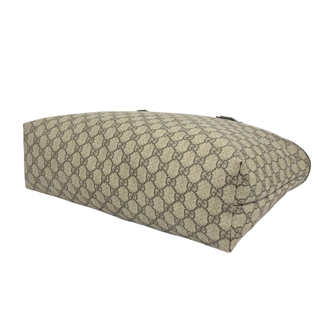 極 美品 GUCCI グッチ GG ロゴ 柄 レザー 本革 トートバッグ セミ