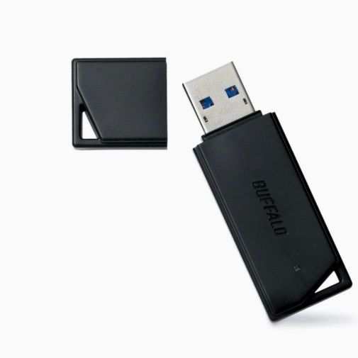 <ナ>【10本セット】バッファロー USBメモリ 64GB USB3.2(Gen1)/3.1(Gen 1)/3.0/2.0 RUF3-K64GA-BK/N